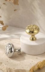 Vintage Carved Floral Cabinet Knob - Image 4