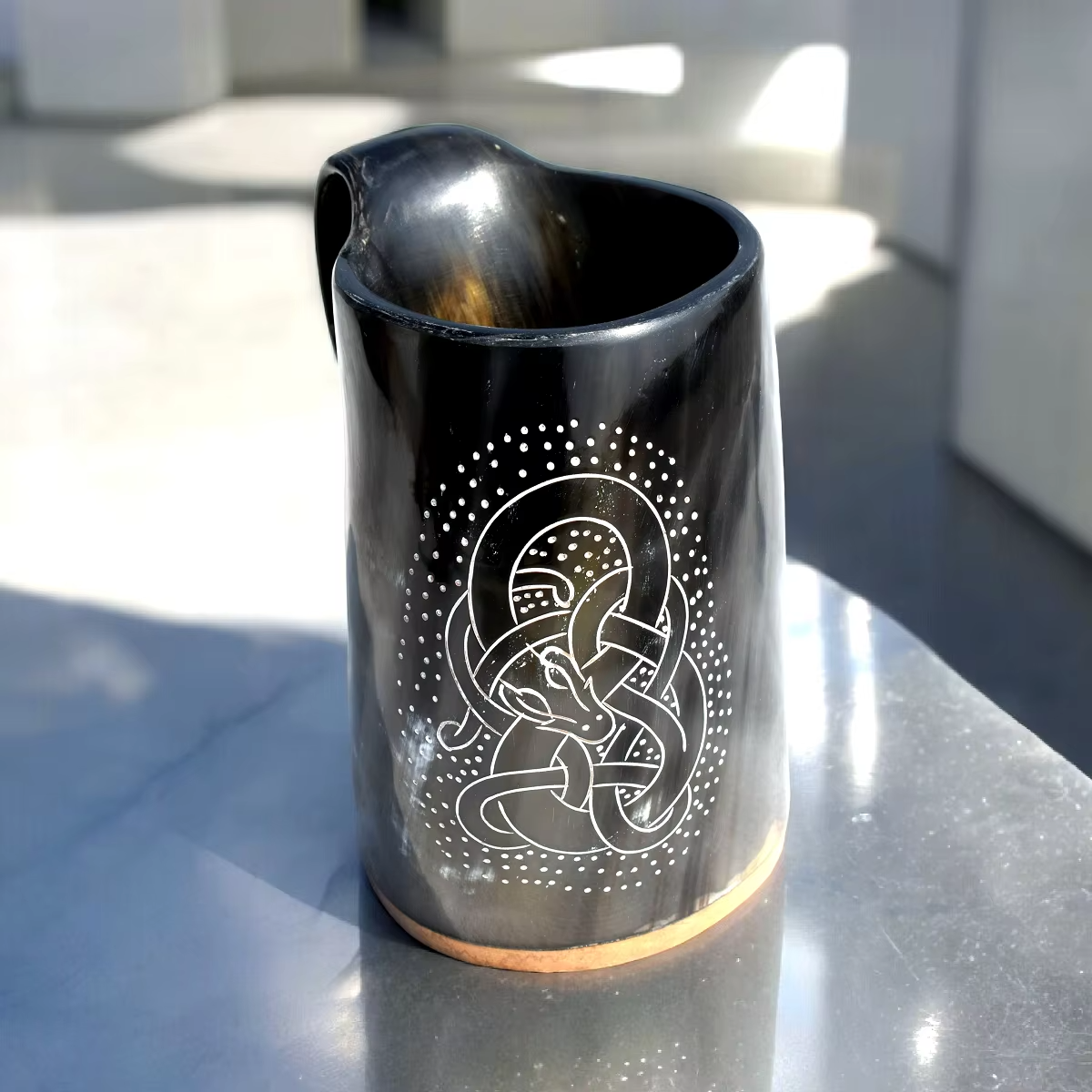 imgi_265_A27af8f59203d4c3a89cbf81911bf4881y Medieval Ale Horn Cup - Image 1