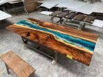 Live Edge Epoxy Resin River Table - Image 5