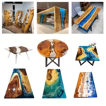 Live Edge Epoxy Resin River Table - Image 2